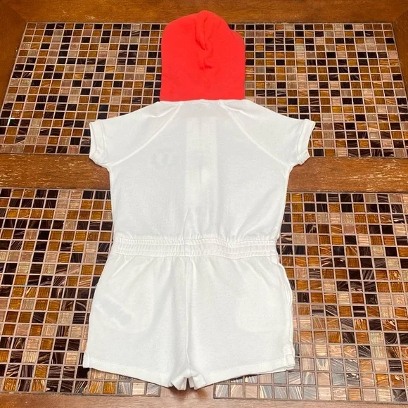 Ralph Lauren Girls Spa Terry Hooded Romper
